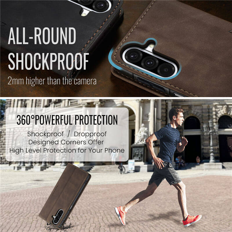 CaseMe Samsung Galaxy A17 Wallet Suede Leather Case