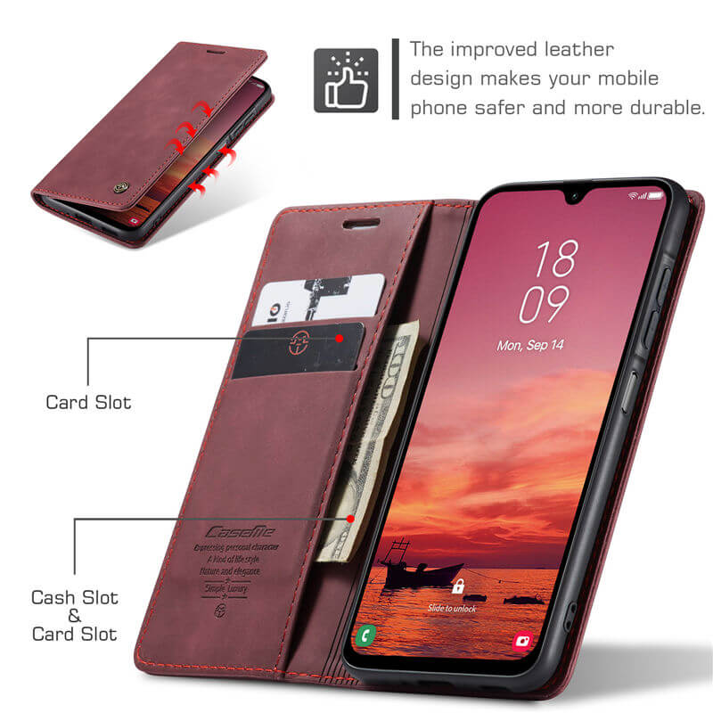 CaseMe Samsung Galaxy A17 Wallet Suede Leather Case