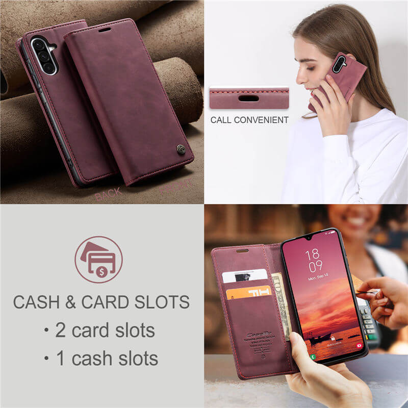 CaseMe Samsung Galaxy A17 Wallet Suede Leather Case