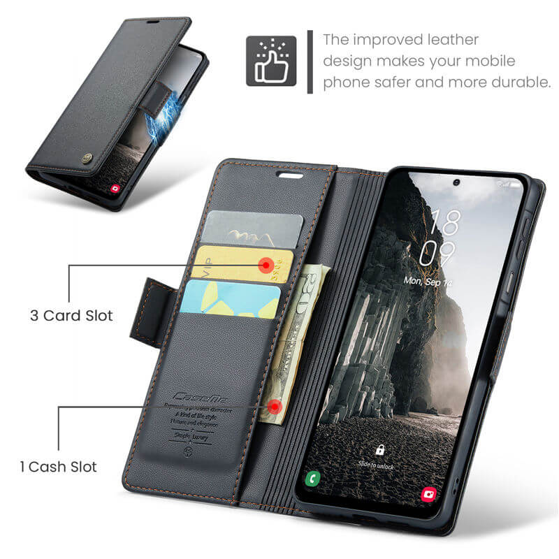CaseMe Samsung Galaxy A17 Wallet RFID Blocking Case