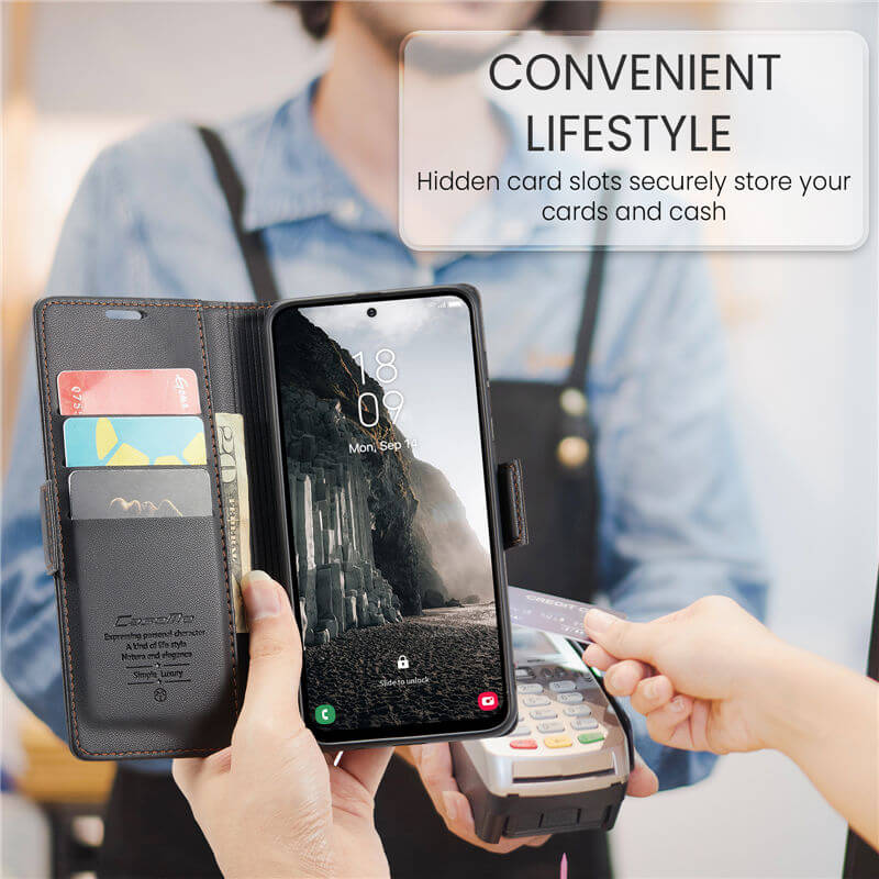 CaseMe Samsung Galaxy A17 Wallet RFID Blocking Case