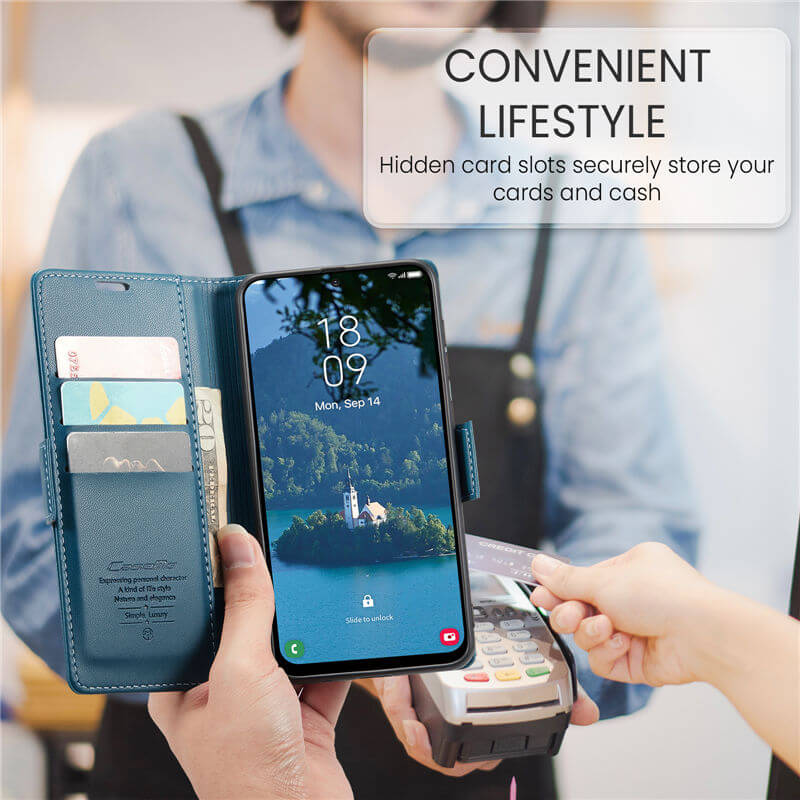 CaseMe Samsung Galaxy A17 Wallet RFID Blocking Case