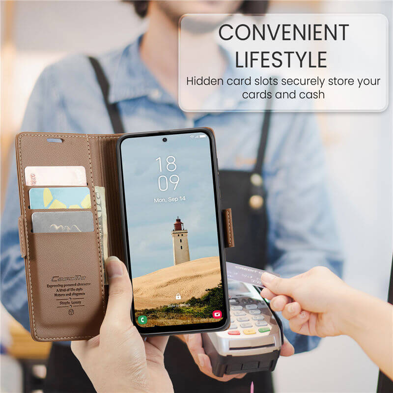 CaseMe Samsung Galaxy A17 Wallet RFID Blocking Case