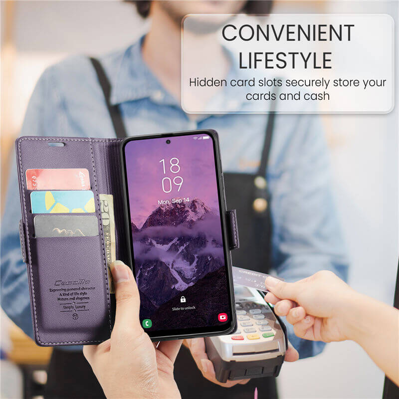 CaseMe Samsung Galaxy A17 Wallet RFID Blocking Case