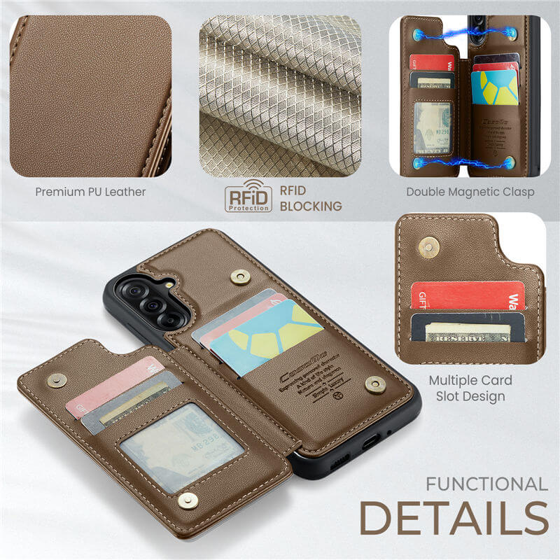 CaseMe Samsung Galaxy A17 RFID Blocking Card Holder Case