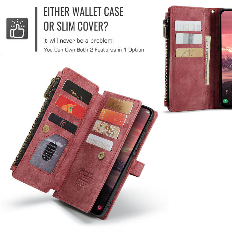 CaseMe Samsung Galaxy A17 Wallet Kickstand Case with Wrist Strap