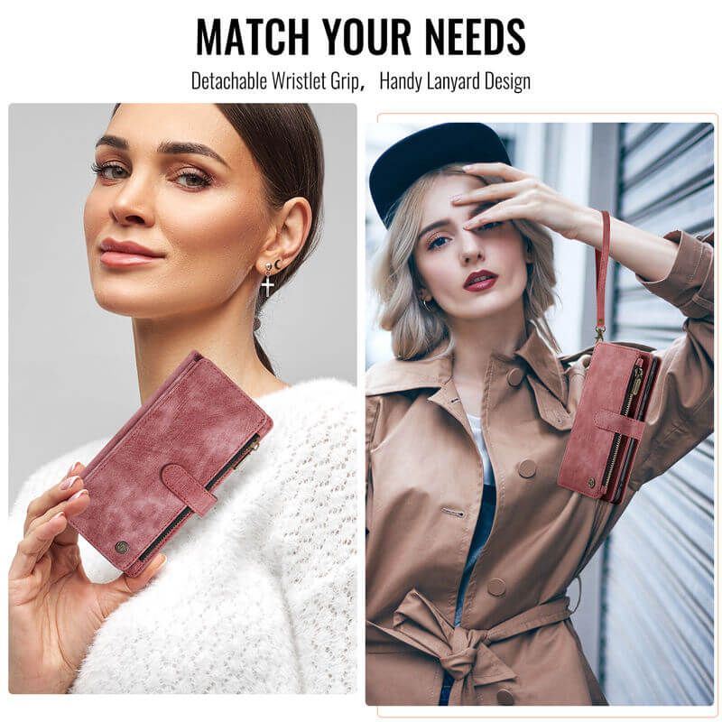 CaseMe Samsung Galaxy A17 Wallet Kickstand Case with Wrist Strap