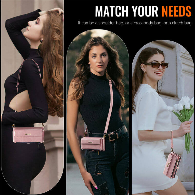 CaseMe Samsung Galaxy A17 Wallet Case with RFID Blocking, 9 Card Slots & Crossbody Strap