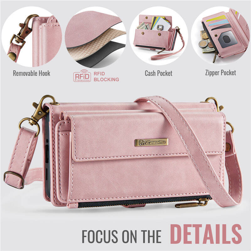 CaseMe Samsung Galaxy A17 Wallet Case with RFID Blocking, 9 Card Slots & Crossbody Strap