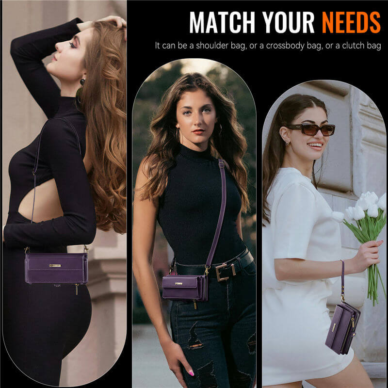 CaseMe Samsung Galaxy A17 Wallet Case with RFID Blocking, 9 Card Slots & Crossbody Strap