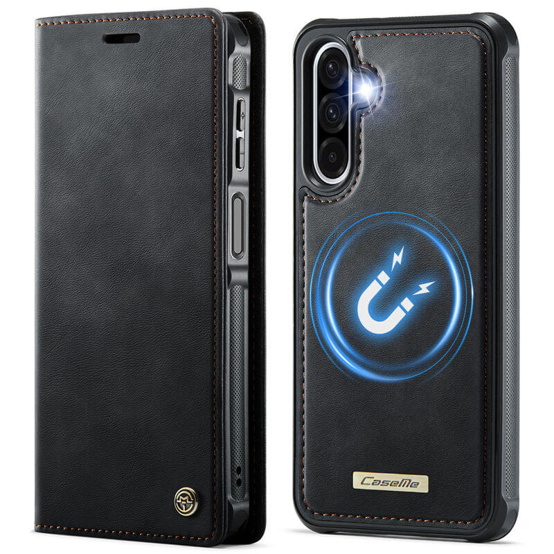 CaseMe Samsung Galaxy A17 2-in-1 Magnetic Wallet Case with RFID Blocking Black