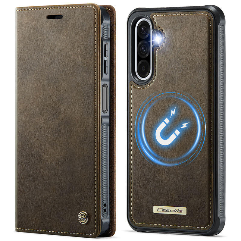 CaseMe Samsung Galaxy A17 2-in-1 Magnetic Wallet Case with RFID Blocking Coffee