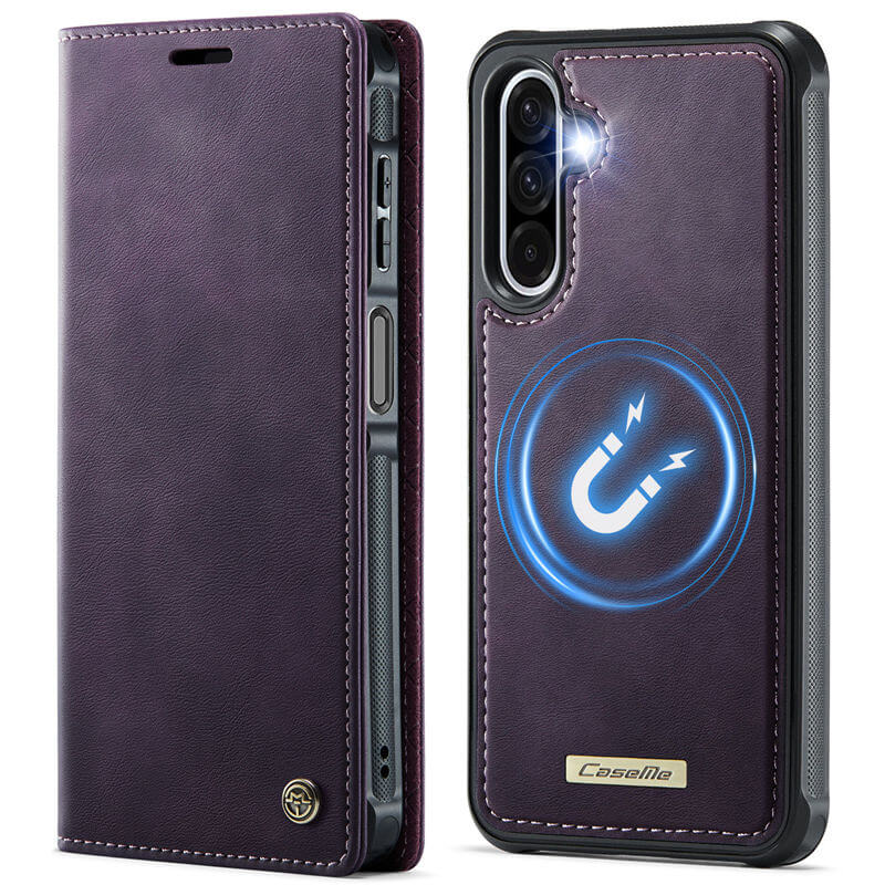 CaseMe Samsung Galaxy A17 2-in-1 Magnetic Wallet Case with RFID Blocking Purple