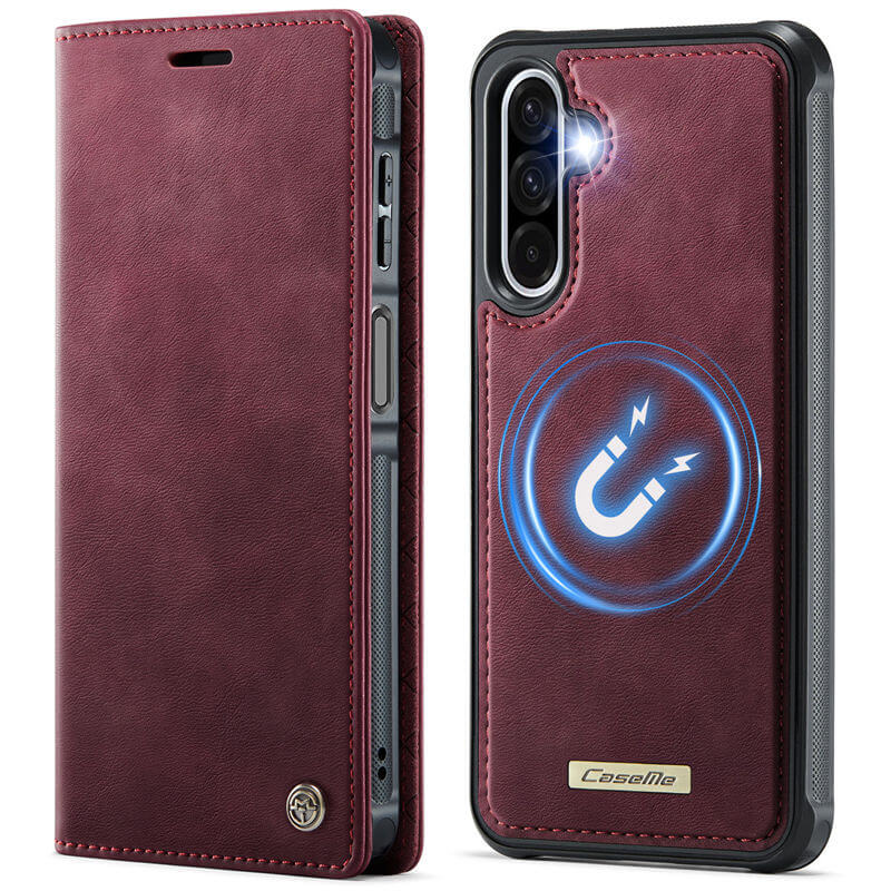 CaseMe Samsung Galaxy A17 2-in-1 Magnetic Wallet Case with RFID Blocking Red
