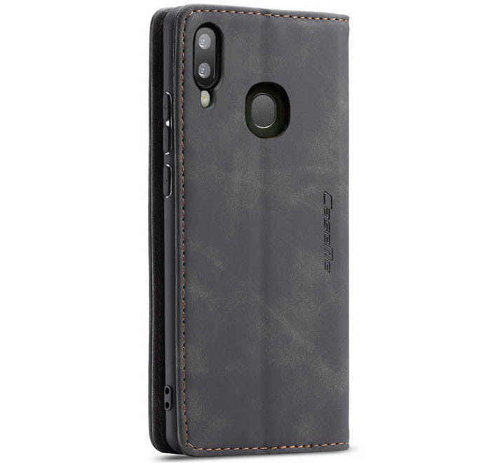 CaseMe Samsung Galaxy A20 Retro Wallet Kickstand Magnetic Flip Leather Case