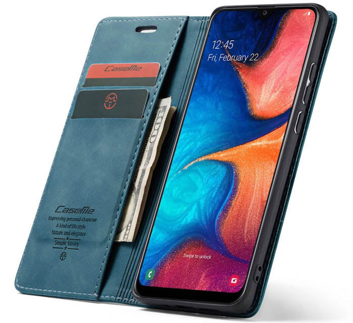 CaseMe Samsung Galaxy A30 Wallet Kickstand Magnetic Flip Leather Case