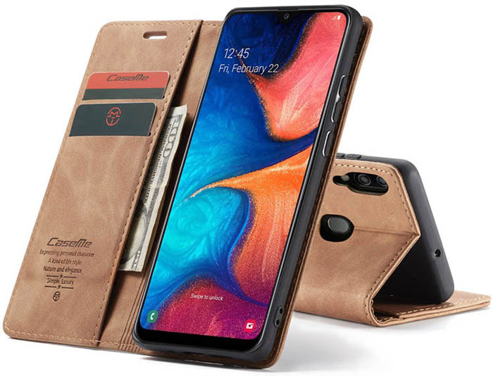 CaseMe Samsung Galaxy A30 Wallet Kickstand Magnetic Flip Leather Case