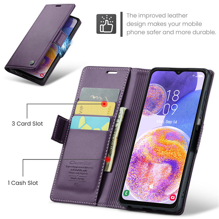 CaseMe Samsung Galaxy A23 Wallet RFID Blocking Magnetic Buckle Case