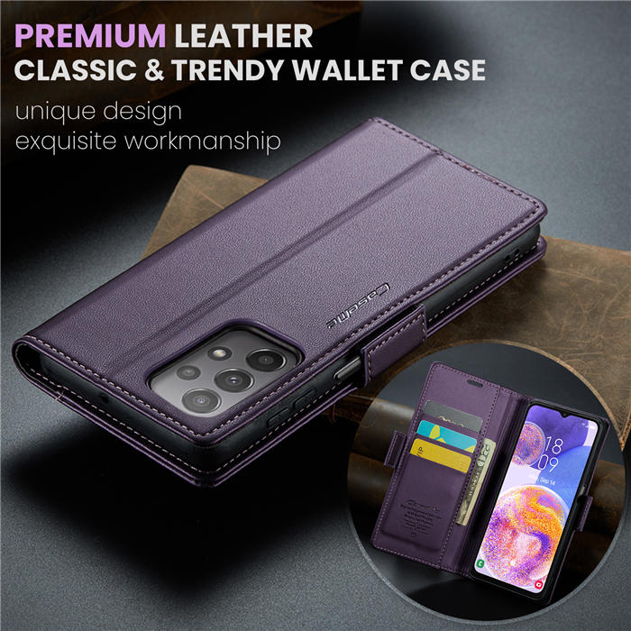 CaseMe Samsung Galaxy A23 Wallet RFID Blocking Magnetic Buckle Case