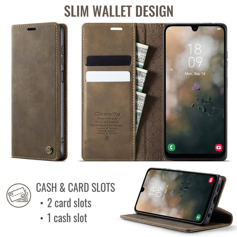 CaseMe Samsung Galaxy A24 4G Magnetic Wallet Case with RFID Blocking