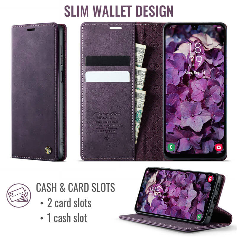 CaseMe Samsung Galaxy A24 4G Magnetic Wallet Case with RFID Blocking