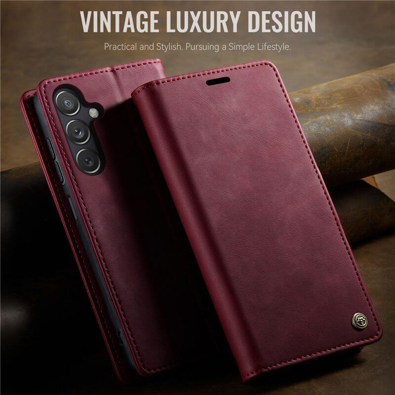 CaseMe Samsung Galaxy A24 4G Magnetic Wallet Case with RFID Blocking