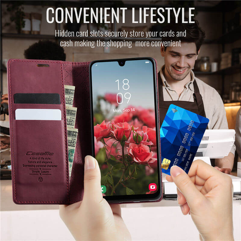 CaseMe Samsung Galaxy A24 4G Magnetic Wallet Case with RFID Blocking