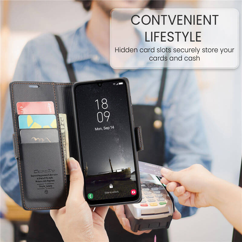 CaseMe Samsung Galaxy A25 Wallet RFID Blocking Case