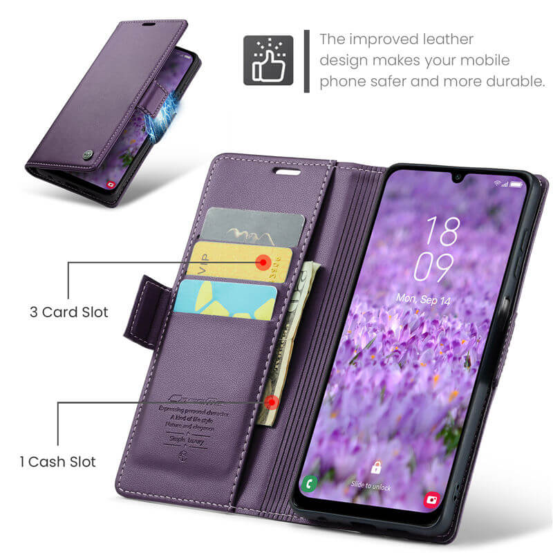 CaseMe Samsung Galaxy A25 Wallet RFID Blocking Case