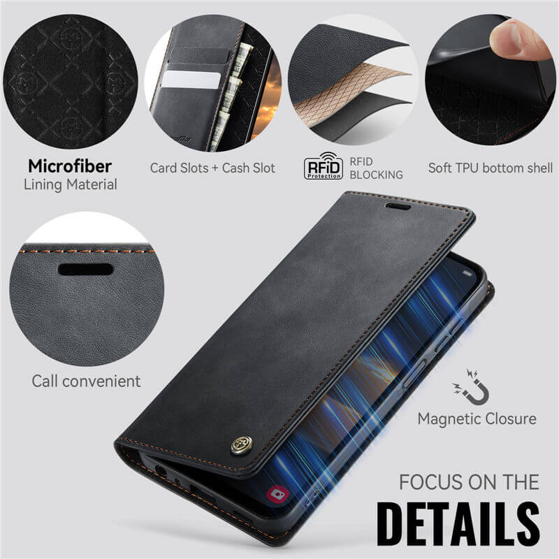 CaseMe Samsung Galaxy A25 5G Magnetic Wallet Case with RFID Blocking