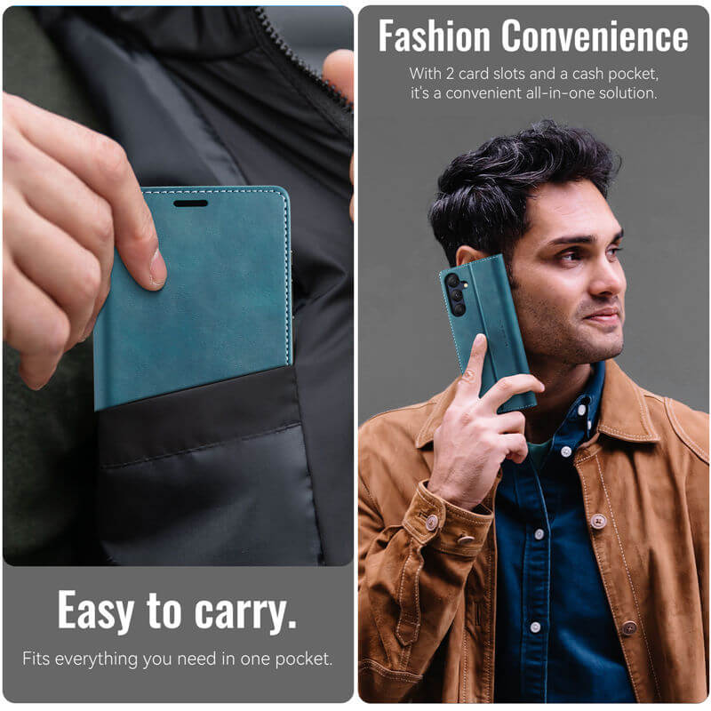 CaseMe Samsung Galaxy A25 5G Magnetic Wallet Case with RFID Blocking