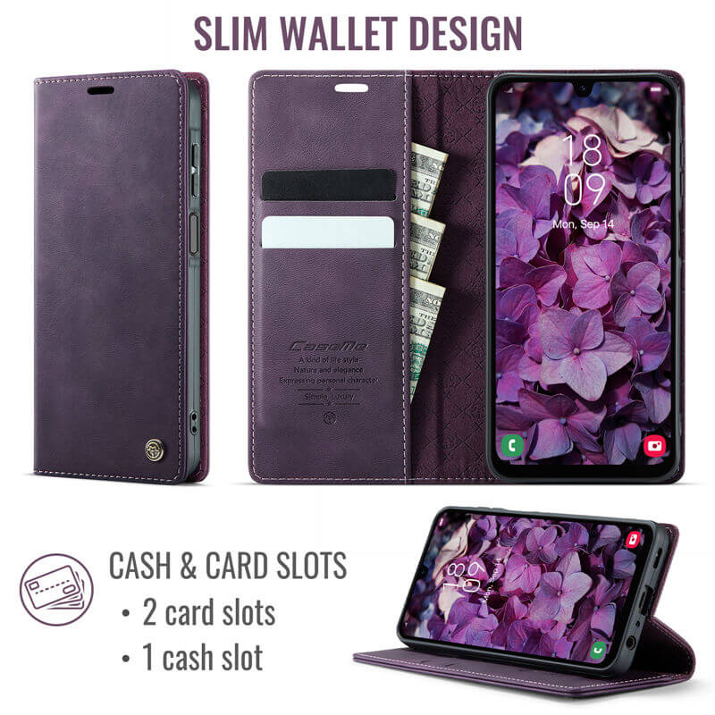 CaseMe Samsung Galaxy A25 5G Magnetic Wallet Case with RFID Blocking