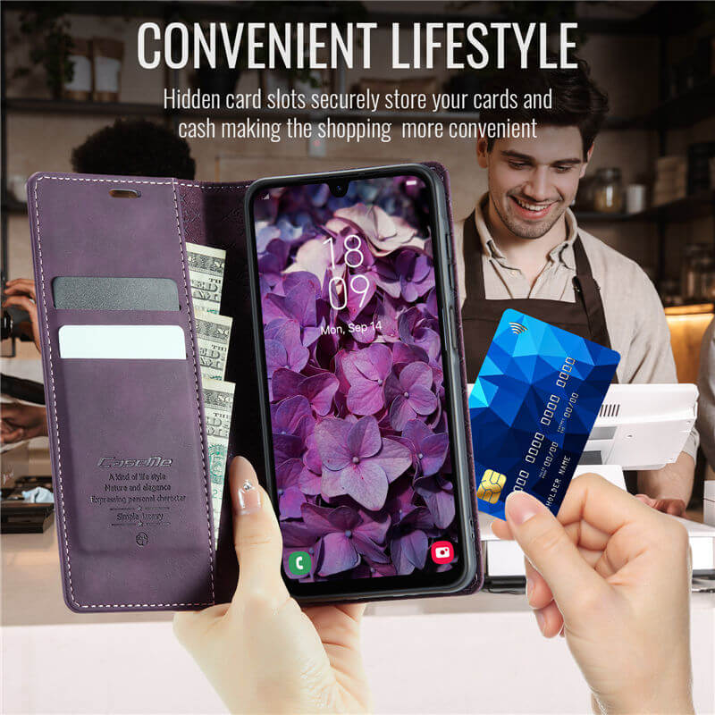 CaseMe Samsung Galaxy A25 5G Magnetic Wallet Case with RFID Blocking