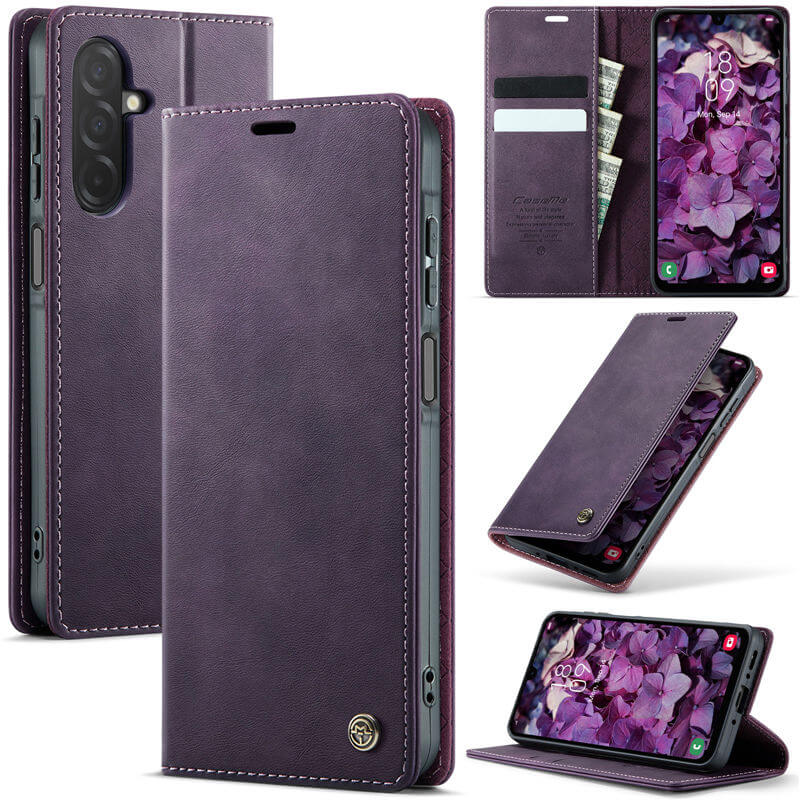 CaseMe Samsung Galaxy A26 5G Magnetic Wallet Case with RFID Blocking Purple