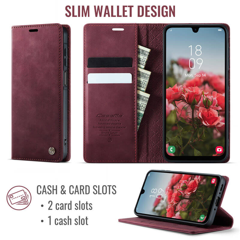 CaseMe Samsung Galaxy A26 5G Magnetic Wallet Case with RFID Blocking