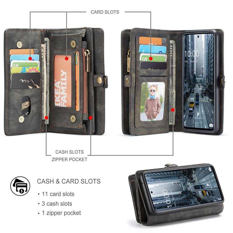 CaseMe Samsung Galaxy A33 5G Multi-slot Wallet Case Black