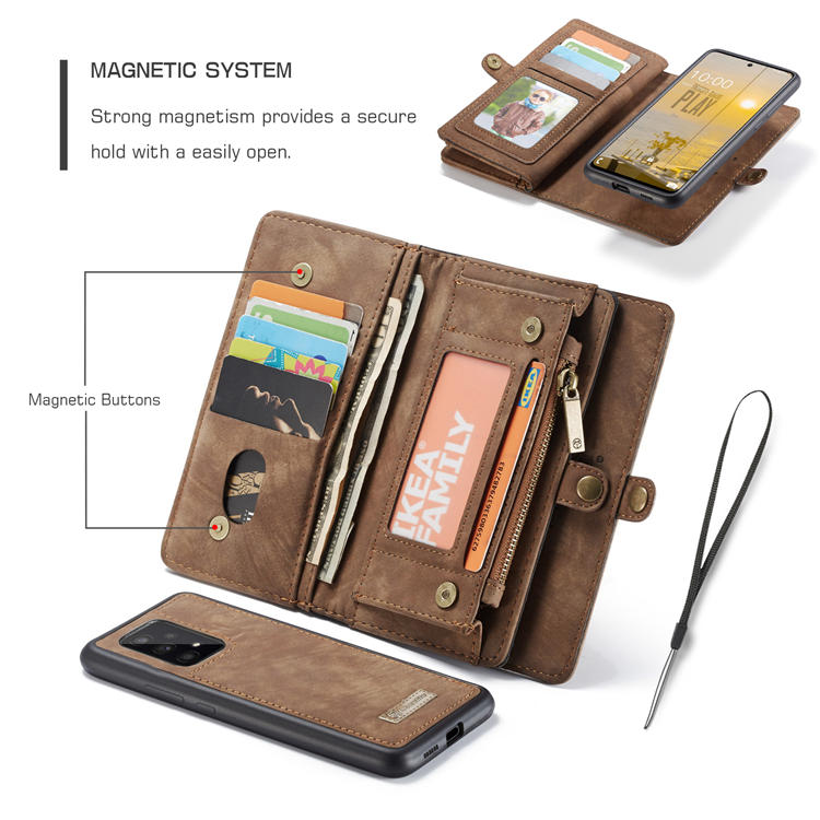 CaseMe Samsung Galaxy A33 5G Multi-slot Wallet Case Coffee