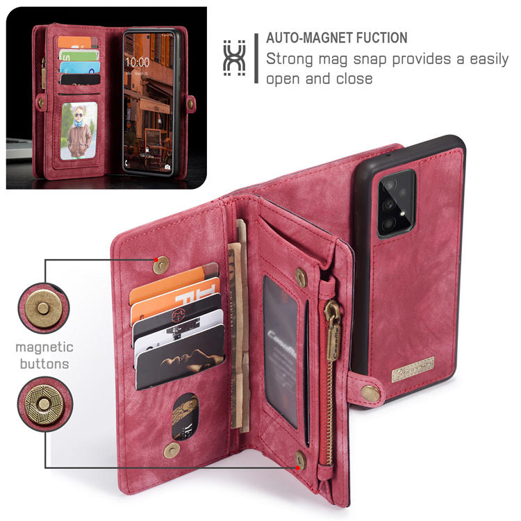 CaseMe Samsung Galaxy A33 5G Multi-slot Wallet Case Red