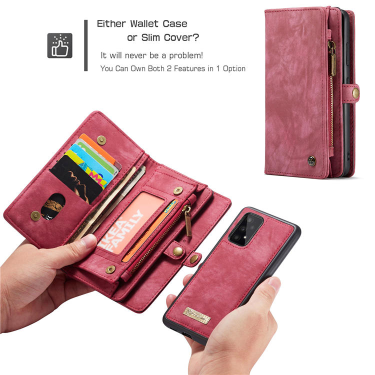 CaseMe Samsung Galaxy A33 5G Multi-slot Wallet Case Red