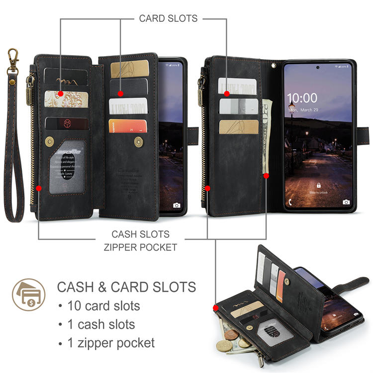 CaseMe Samsung Galaxy A33 5G Wallet Kickstand Case Black