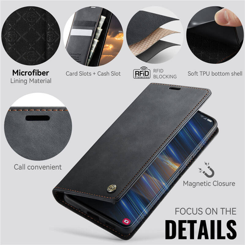 CaseMe Samsung Galaxy A33 5G Magnetic Wallet Case with RFID Blocking