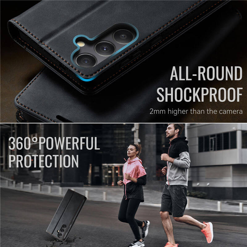 CaseMe Samsung Galaxy A34 5G Magnetic Wallet Case with RFID Blocking