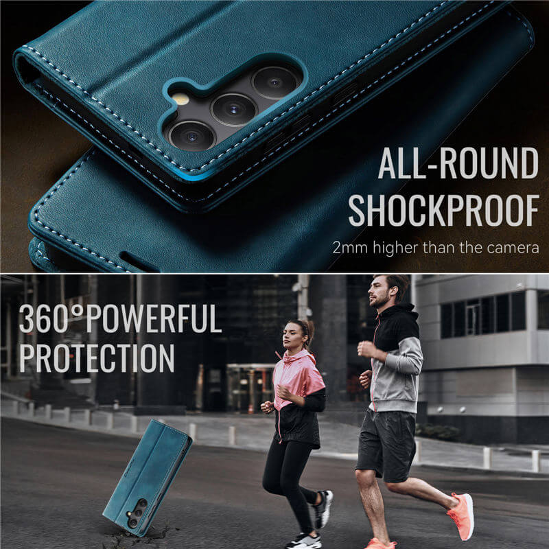 CaseMe Samsung Galaxy A34 5G Magnetic Wallet Case with RFID Blocking