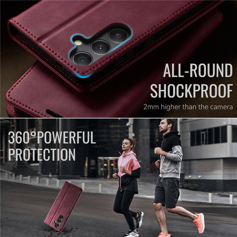 CaseMe Samsung Galaxy A34 5G Magnetic Wallet Case with RFID Blocking