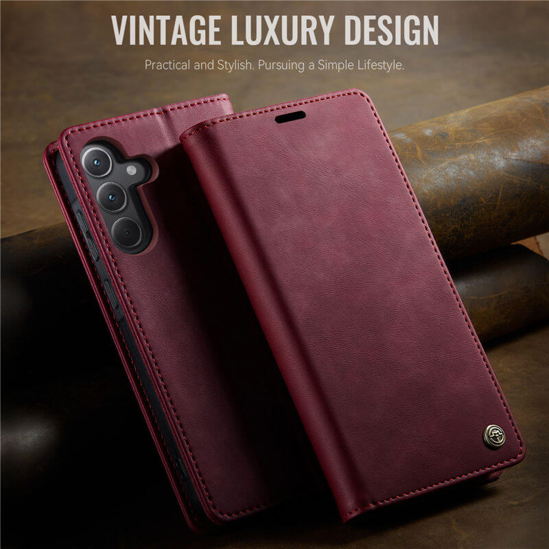 CaseMe Samsung Galaxy A35 5G Magnetic Wallet Case with RFID Blocking