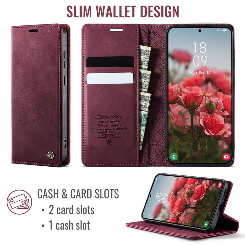 CaseMe Samsung Galaxy A35 5G Magnetic Wallet Case with RFID Blocking