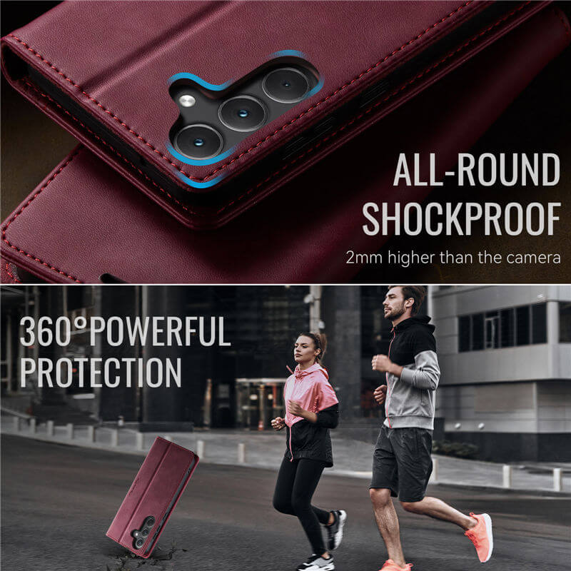 CaseMe Samsung Galaxy A35 5G Magnetic Wallet Case with RFID Blocking