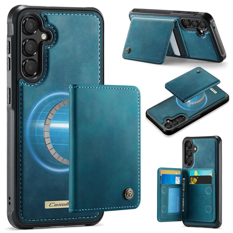 CaseMe Samsung Galaxy A35 Detachable Magnetic 2-in-1 Wallet Case with RFID Blocking - Blue