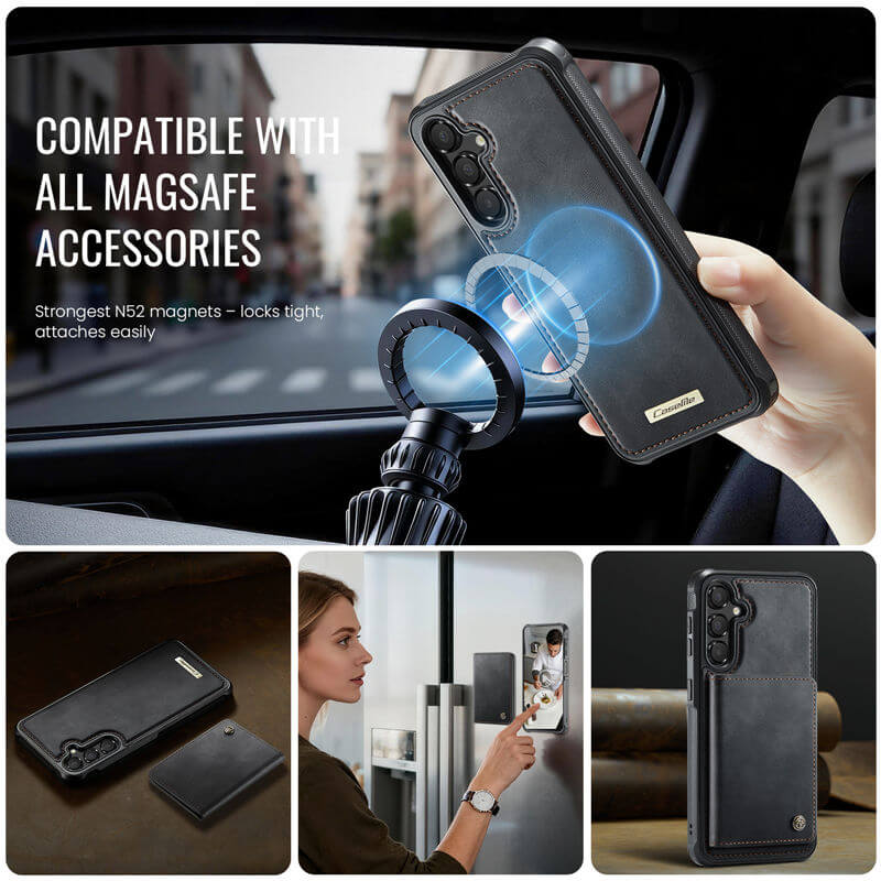 CaseMe Samsung Galaxy A55 2-in-1 Magnetic Wallet Case