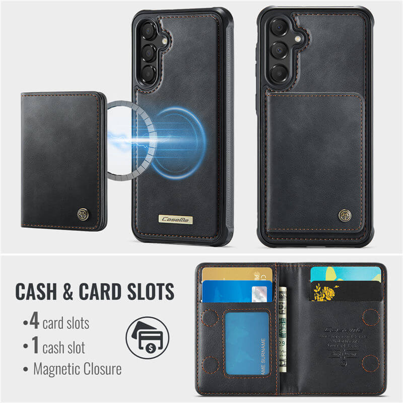 CaseMe Samsung Galaxy A55 2-in-1 Magnetic Wallet Case
